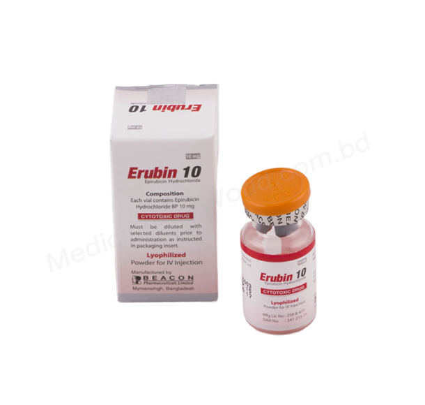 Erubin- Generic EPIRUBICIN HYDROCHLORIDE- Beacon pharma